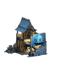 Load image into Gallery viewer, RUINED HOUSE -MEDIEVAL TOWN SET
