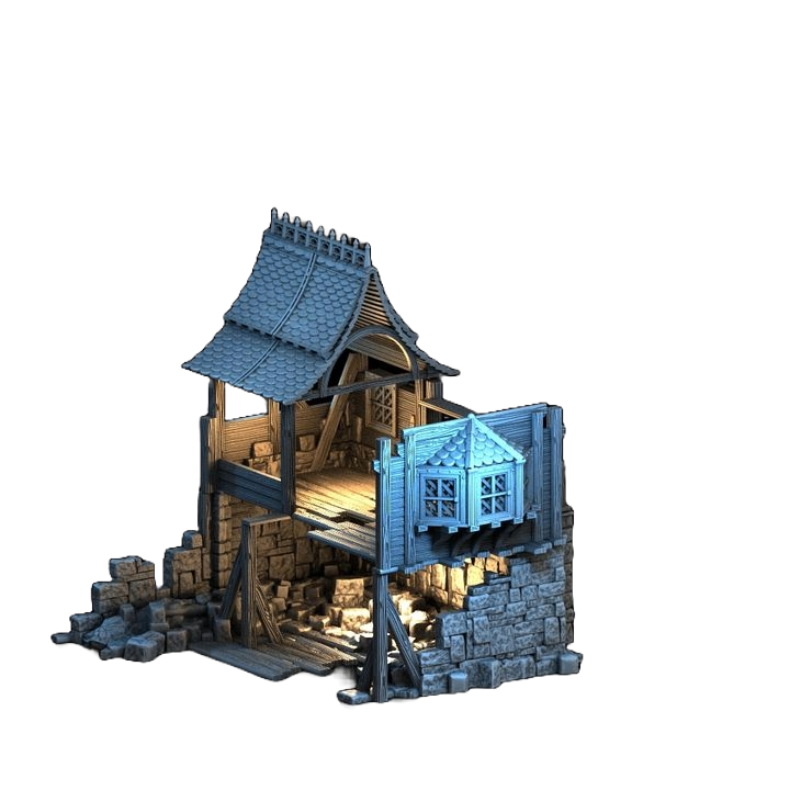 RUINED HOUSE -MEDIEVAL TOWN SET