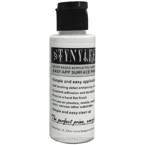 Stynylrez Water-Based Acrylic Primer White 4oz. Bottle