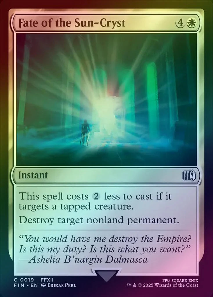Fate of the Sun-Cryst *Foil*