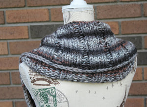 Men's Oversized Infinity Scarf Hand Knitted Circle Scarf, Tube Scarf, Neck Warmer, Warm Winter Scarf, Unisex Christmas Gift