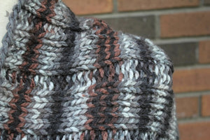Men's Oversized Infinity Scarf Hand Knitted Circle Scarf, Tube Scarf, Neck Warmer, Warm Winter Scarf, Unisex Christmas Gift